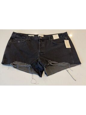 Universal Thread Black Wash Distressed Denim Shorts Women Size 20